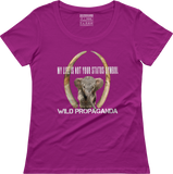 Elephant - Minimalist - I am not your status symbol - Women's scoop neck T-shirt