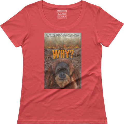 ORANGUTAN - WHY? - Women's scoop neck T-shirt