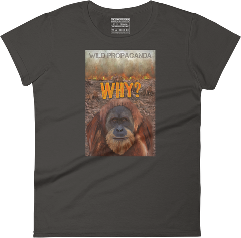 Orangutan - Why? - Women's crew neck T-shirt