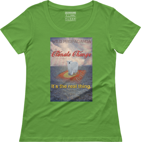 Climate Change - It's the real thing - Women's scoop neck T-shirt