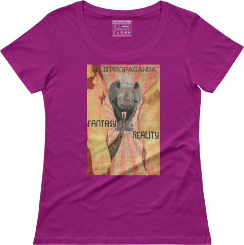 Rhino - Fantasy/Reality - Women's scoop neck T-shirt