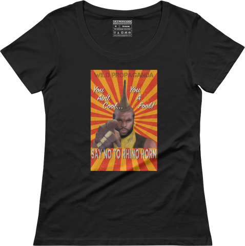 Rhino - You ain't cool, you a fool! - Women's scoop neck T-shirt