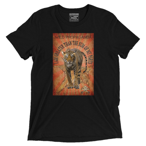 Tiger - I am greater than the sum of my parts- Vintage Black Tee