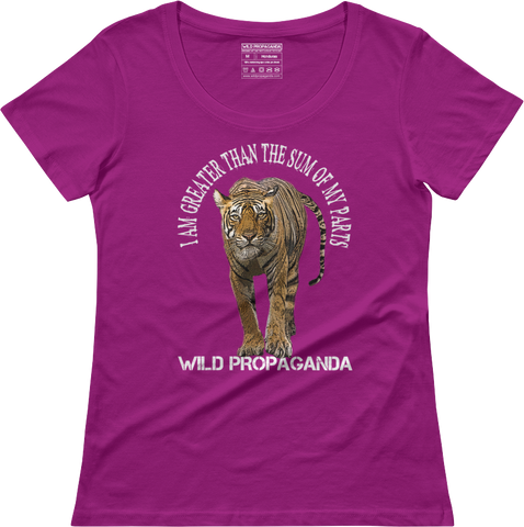 Tiger - Minimalist - I am greater than the sum of my parts - Women's scoop neck T-shirt