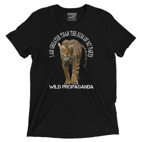 Tiger - Minimalist -I am greater than the sum of my parts - Vintage Black Tee