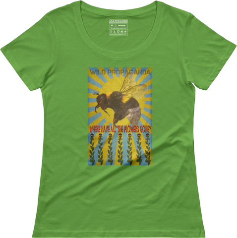 Wild Bees - Where have all the flowers gone? - Women's scoop neck T-shirt