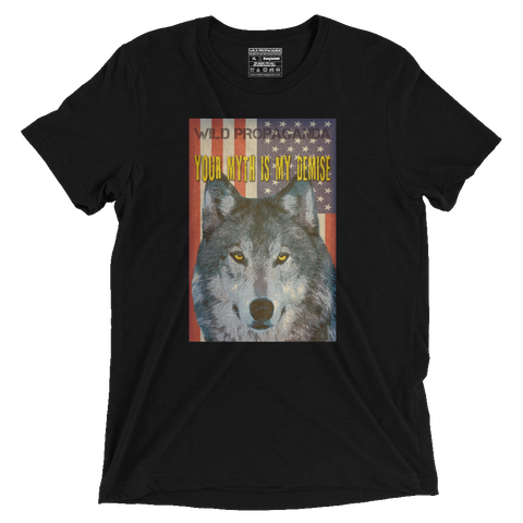 Wolf - Your myth is my demise - Vintage Black Tee