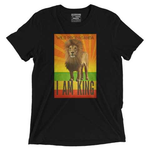 Lion- I AM KING - Vintage Black Tee