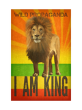 Lion- I AM KING - Vintage Black Tee