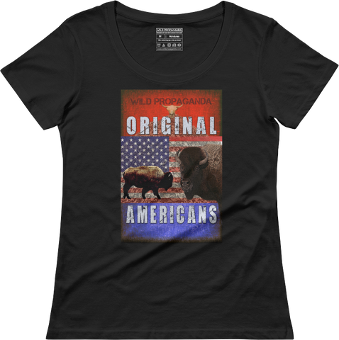 Buffalo Original Americans- Women's scoop neck T-shirt