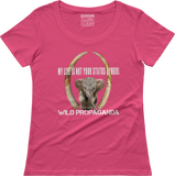 Elephant - Minimalist - I am not your status symbol - Women's scoop neck T-shirt