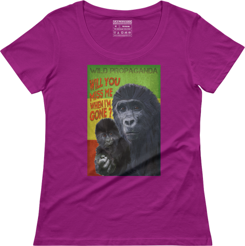 Gorilla - Will you miss me when I am gone? - Women's scoop neck T-shirt