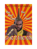 Rhino - You ain't cool, you a fool! - Vintage Black Tee
