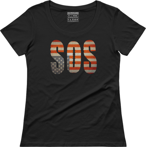 SOS - Women's scoop neck T-shirt