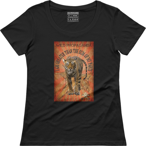 Tiger - I am greater than the sum of my parts - Women's scoop neck T-shirt