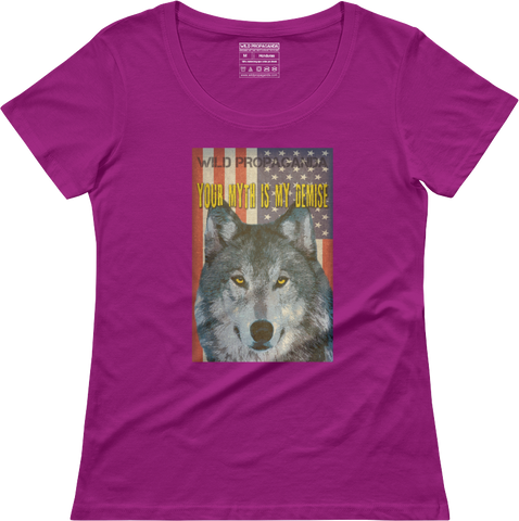 Wolf - Your myth is my demise - Women's scoop neck T-shirt